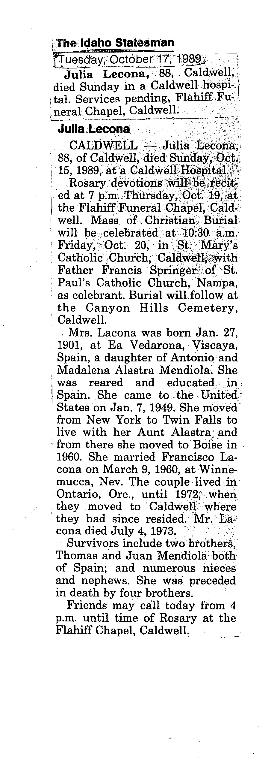 Lecona_Julia_Obituary