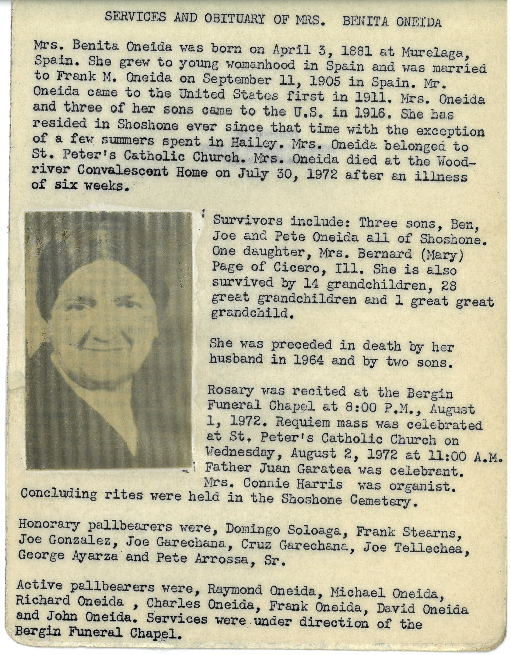Oneida_Benita_Obituary