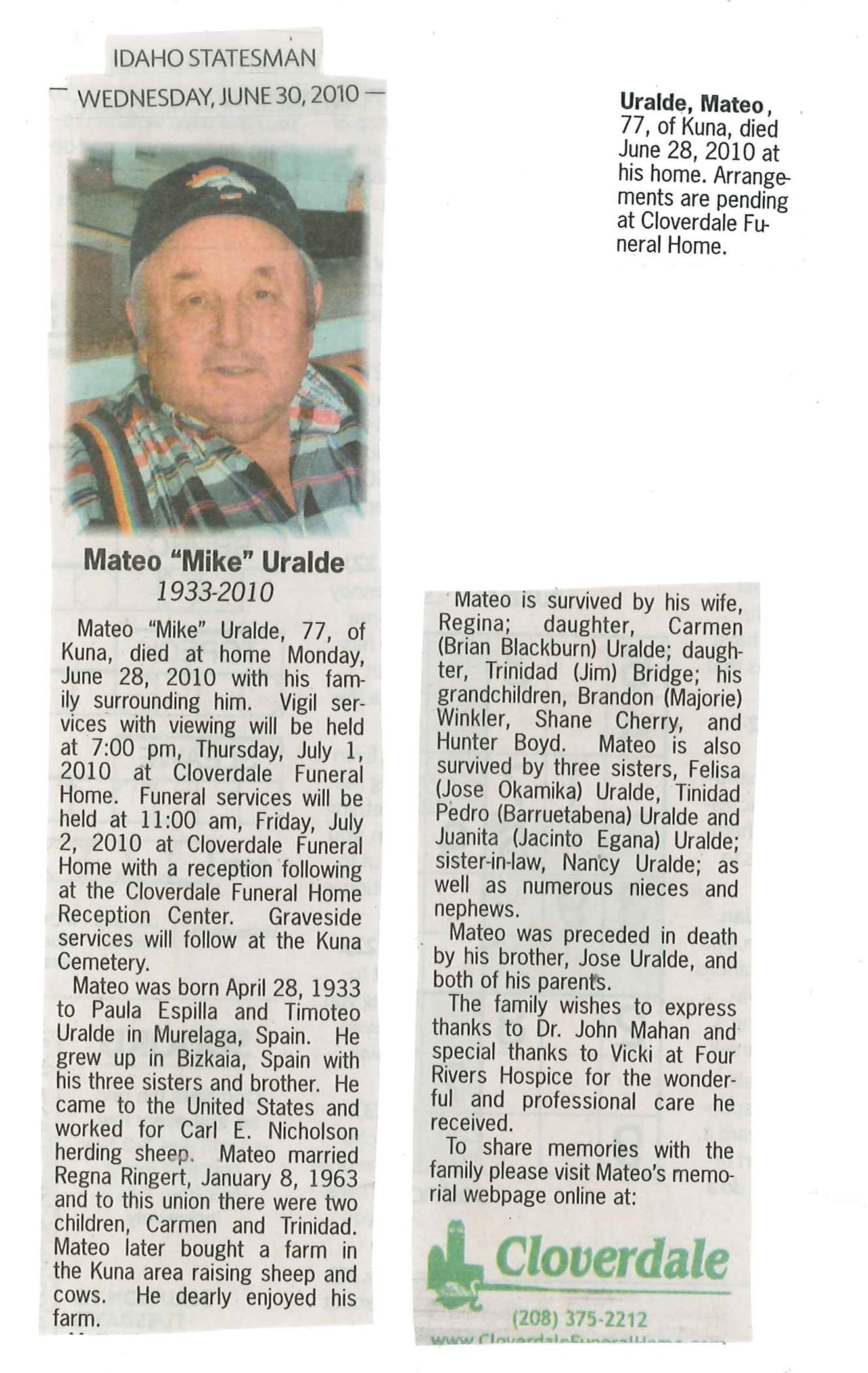 Uralde, Mateo (Mike)