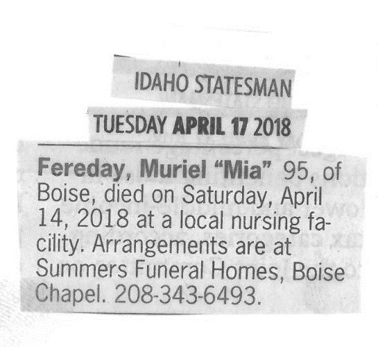 Fereday, Muriel (Mia) Henrietta Clark 2