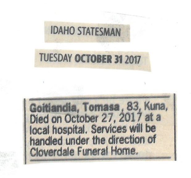 Goitiandia, Tomasa 5