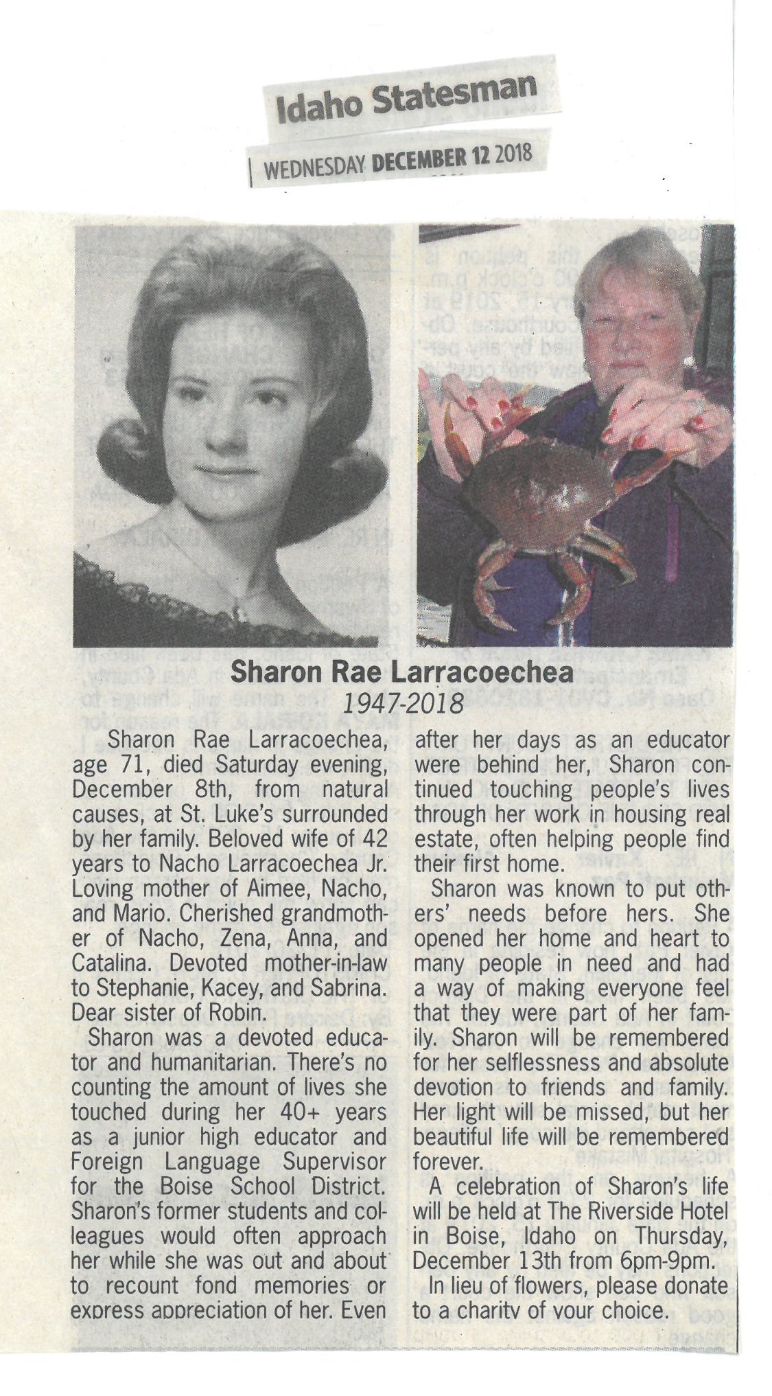 Larracoechea_Sharon_Obituary