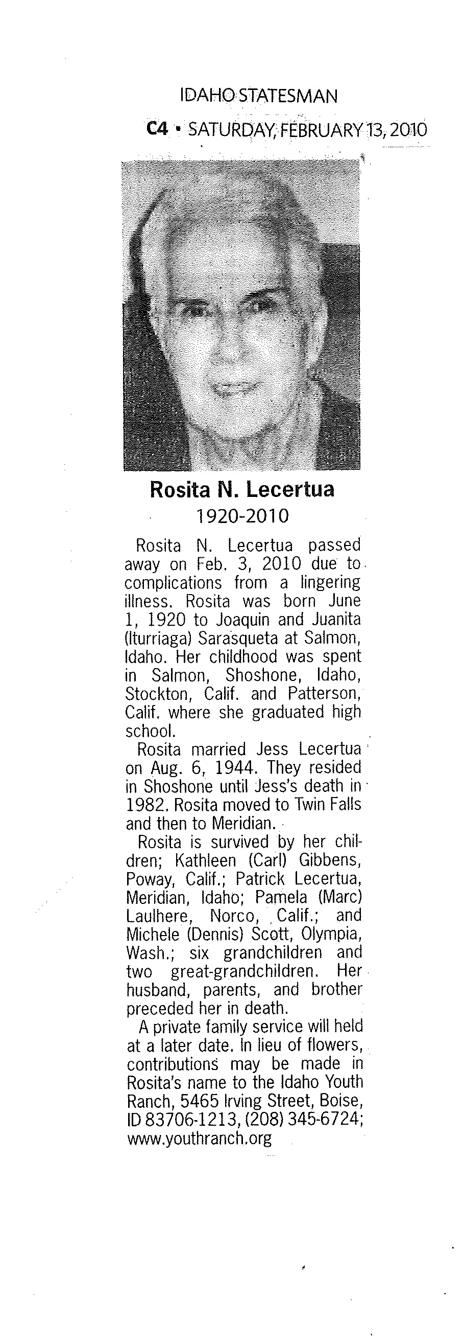 Lecertua, Rosita N.