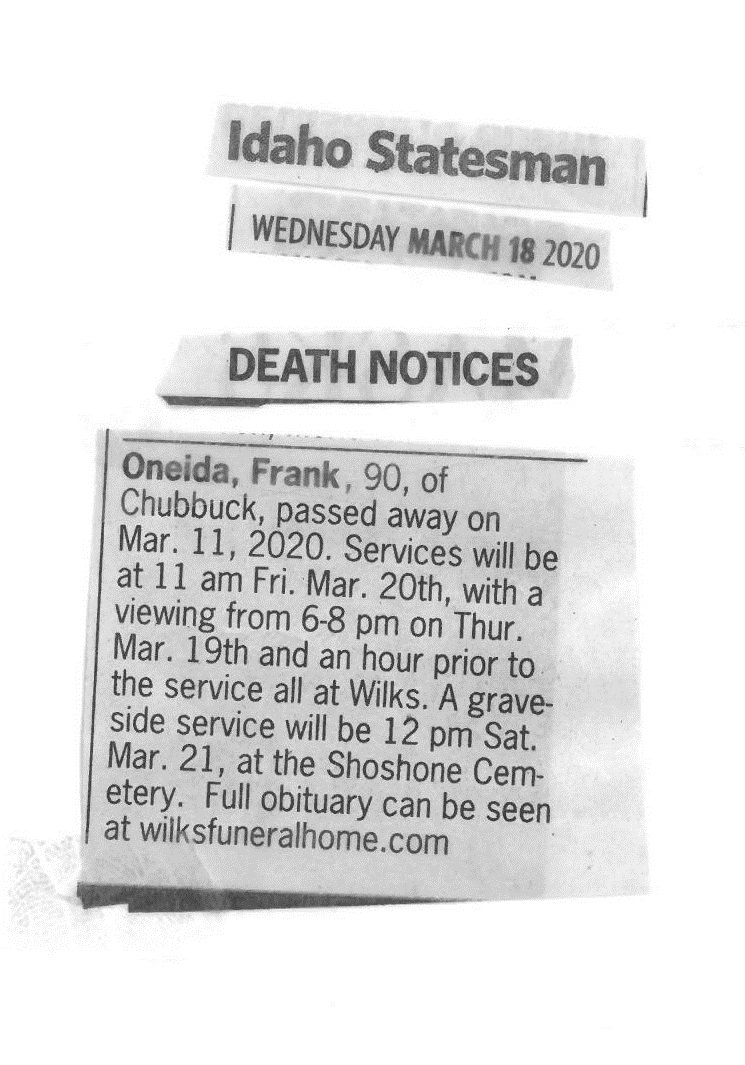 Oneida, Frank Anastacio 3