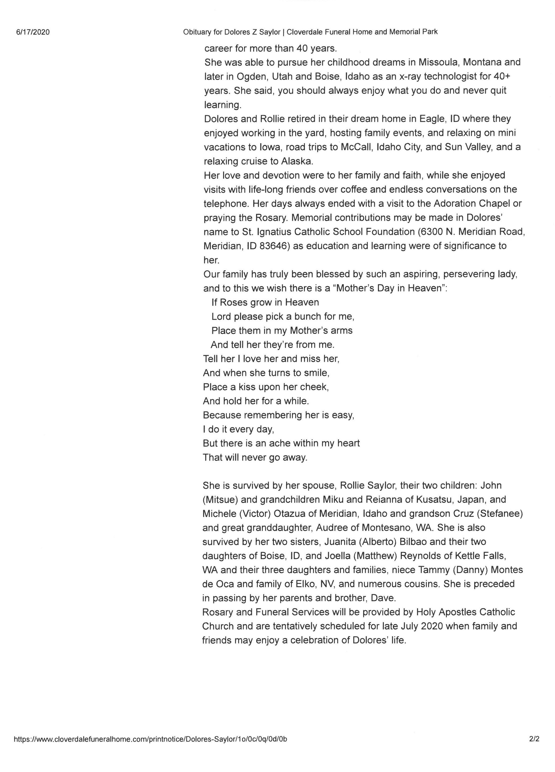 Saylor, Dolores (Doe) Evangelina 2
