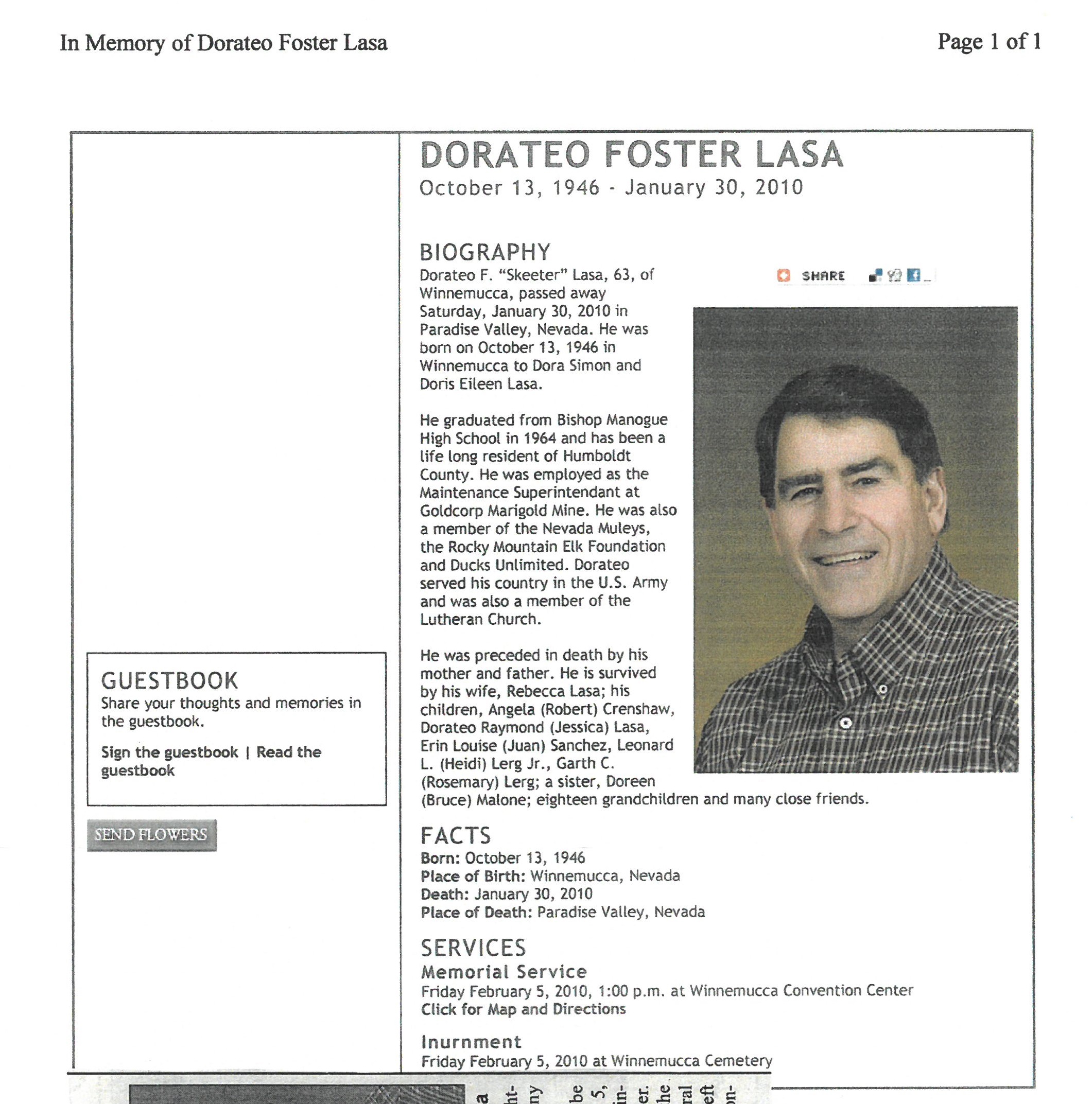 Lasa_Dorateo_(Skeeter)_Foster_Obituary