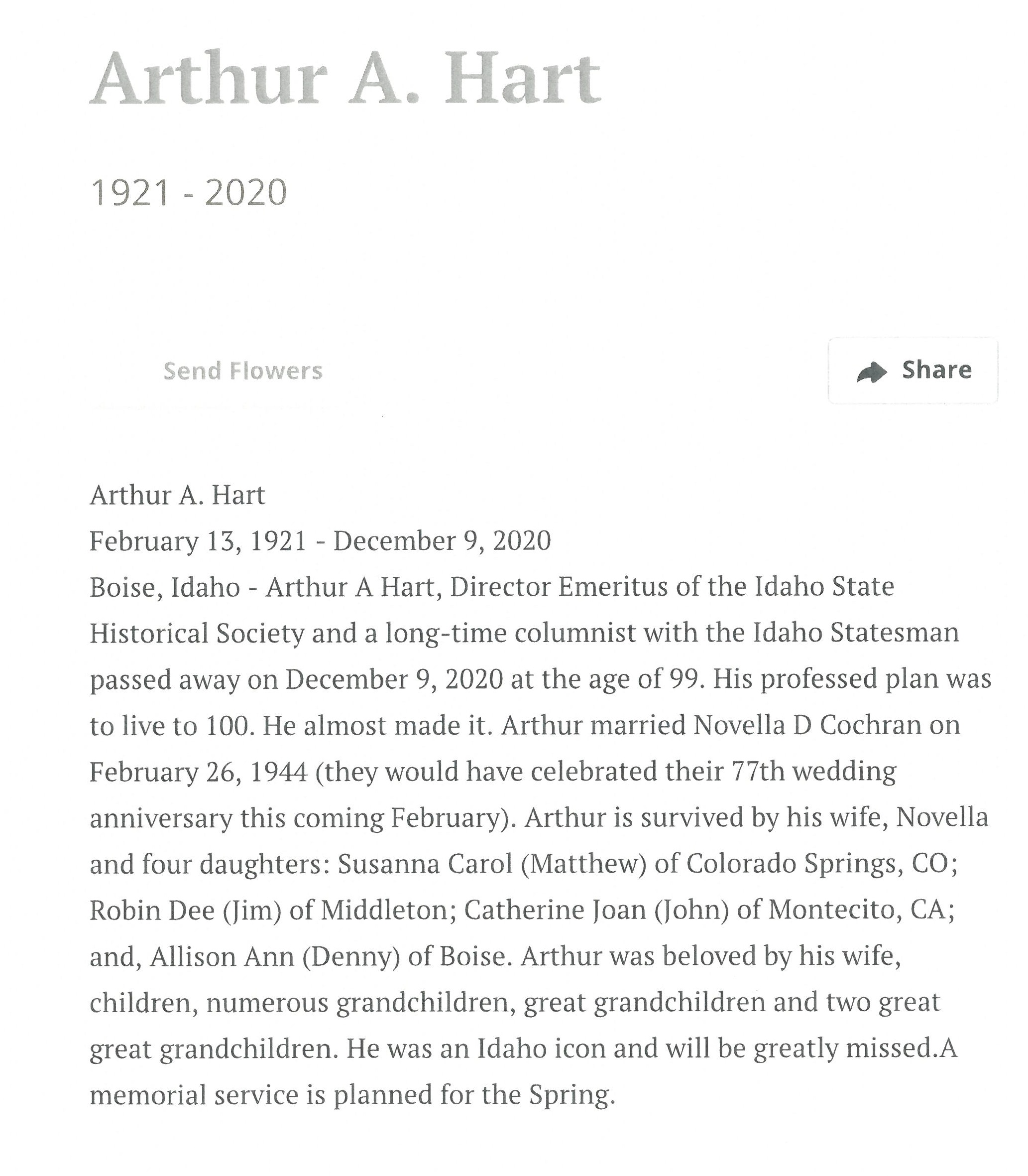 Hart_Arthur_Obituary
