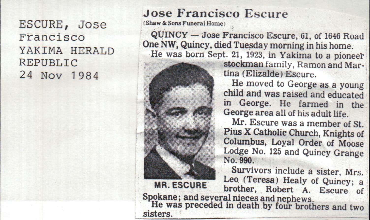 Escure_Jose_Francisco_Obituary