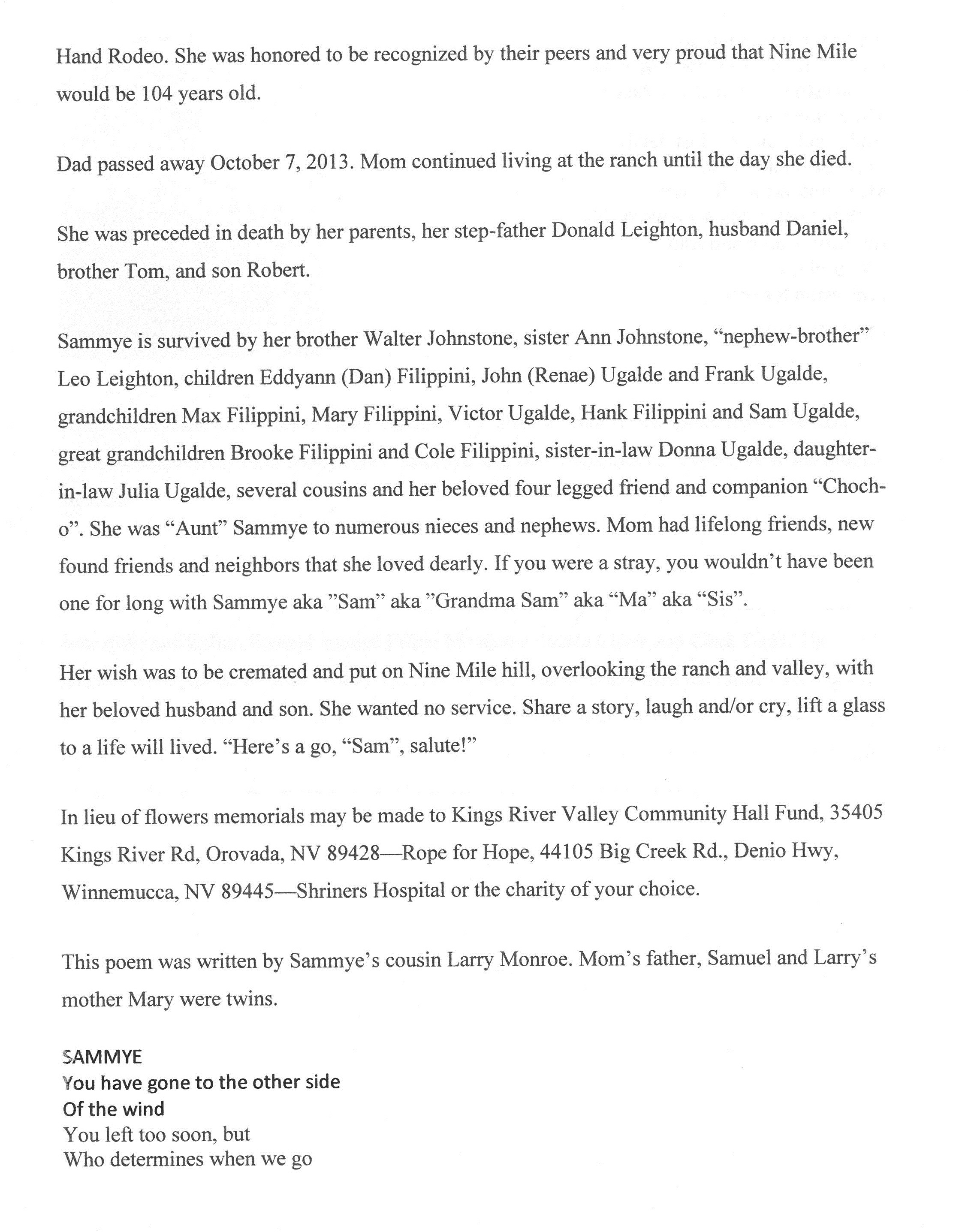 Ugalde, Sammye E. Johnstone 3