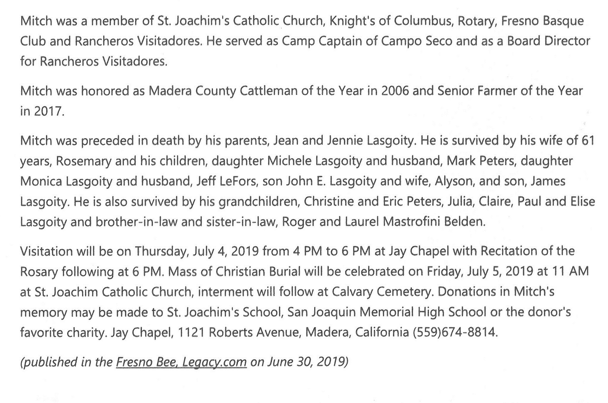 Lasgoity, John M. (Mitch) 2