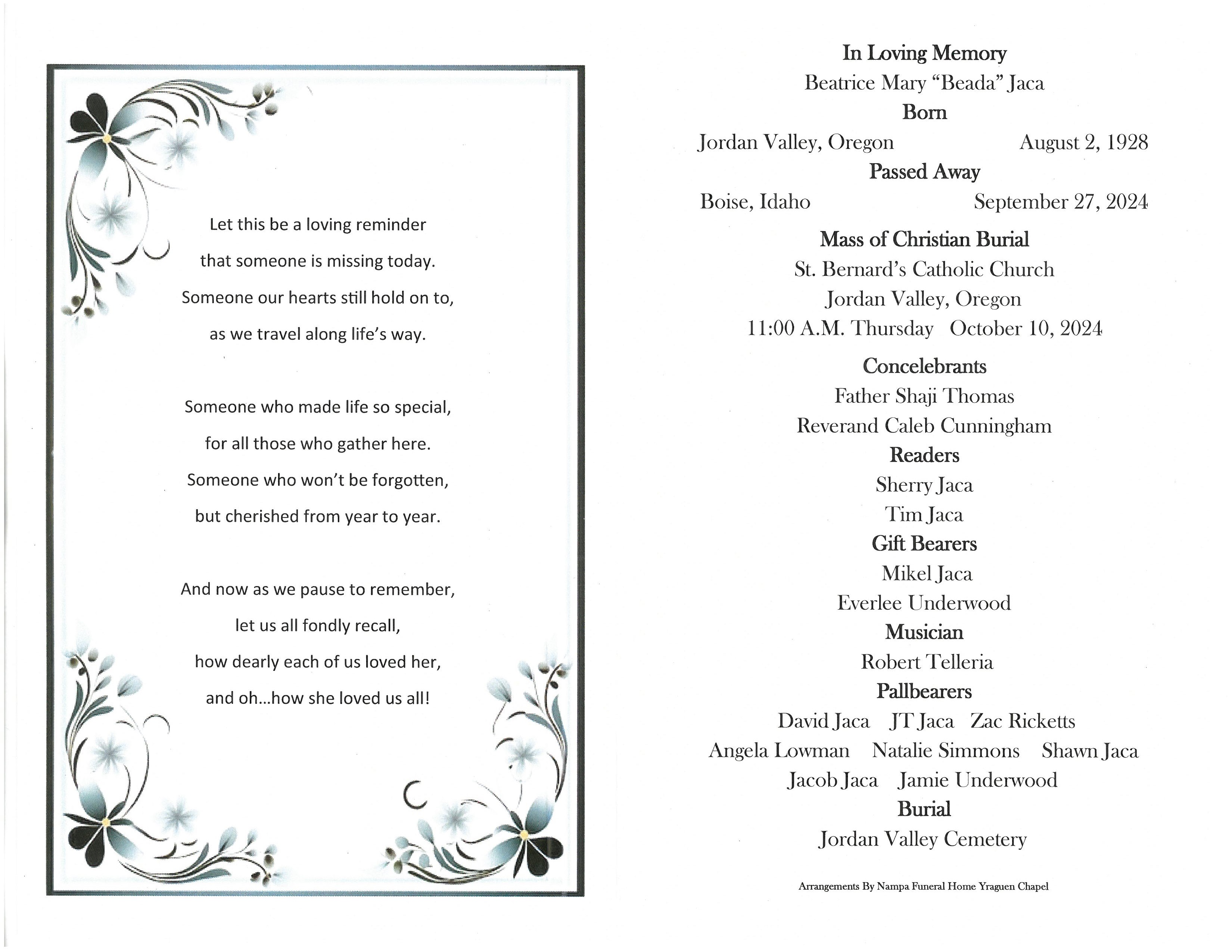 Jaca, Beatrice 'Bede' 2