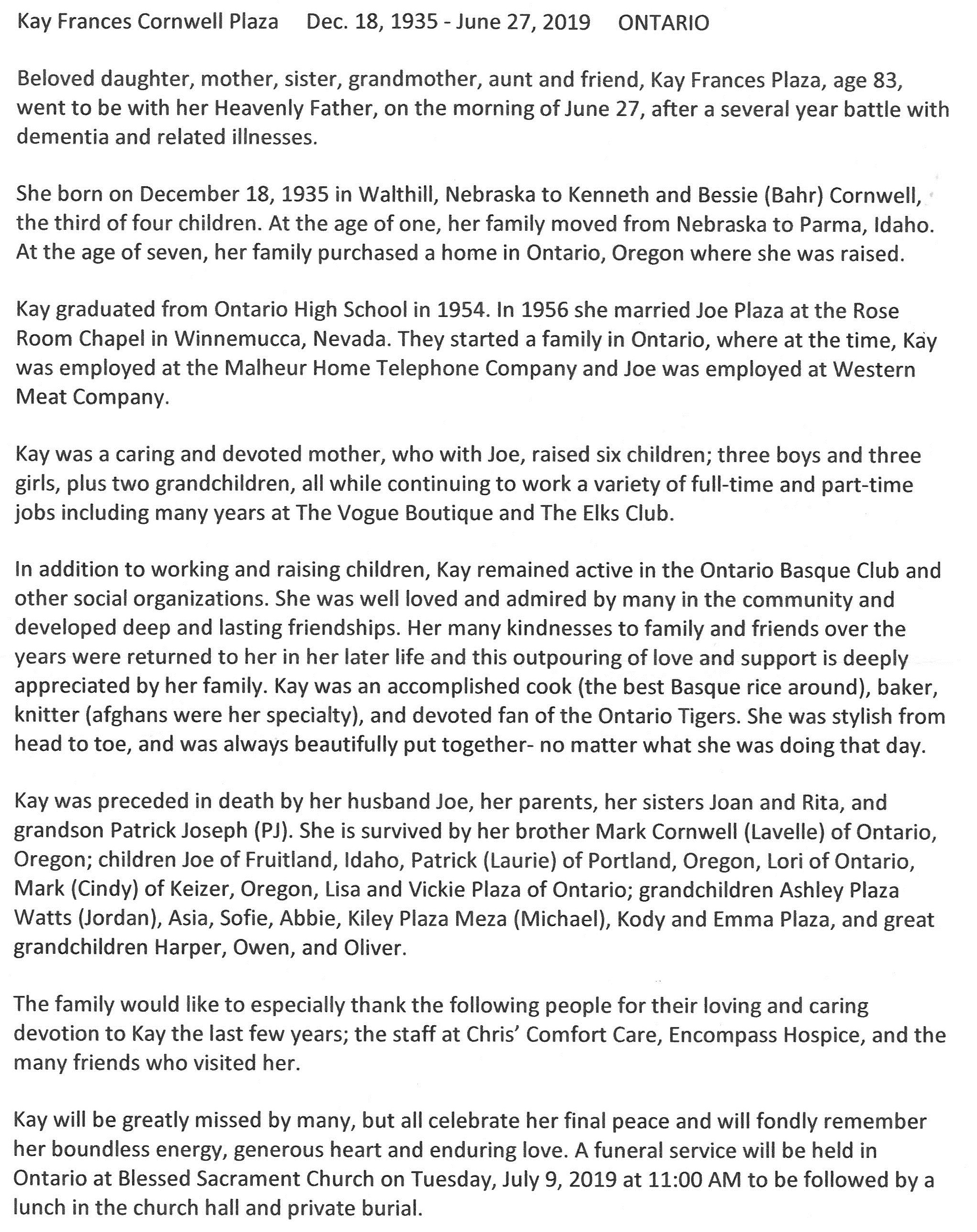 Plaza_Kay_Frances_Cornwell_Obituary