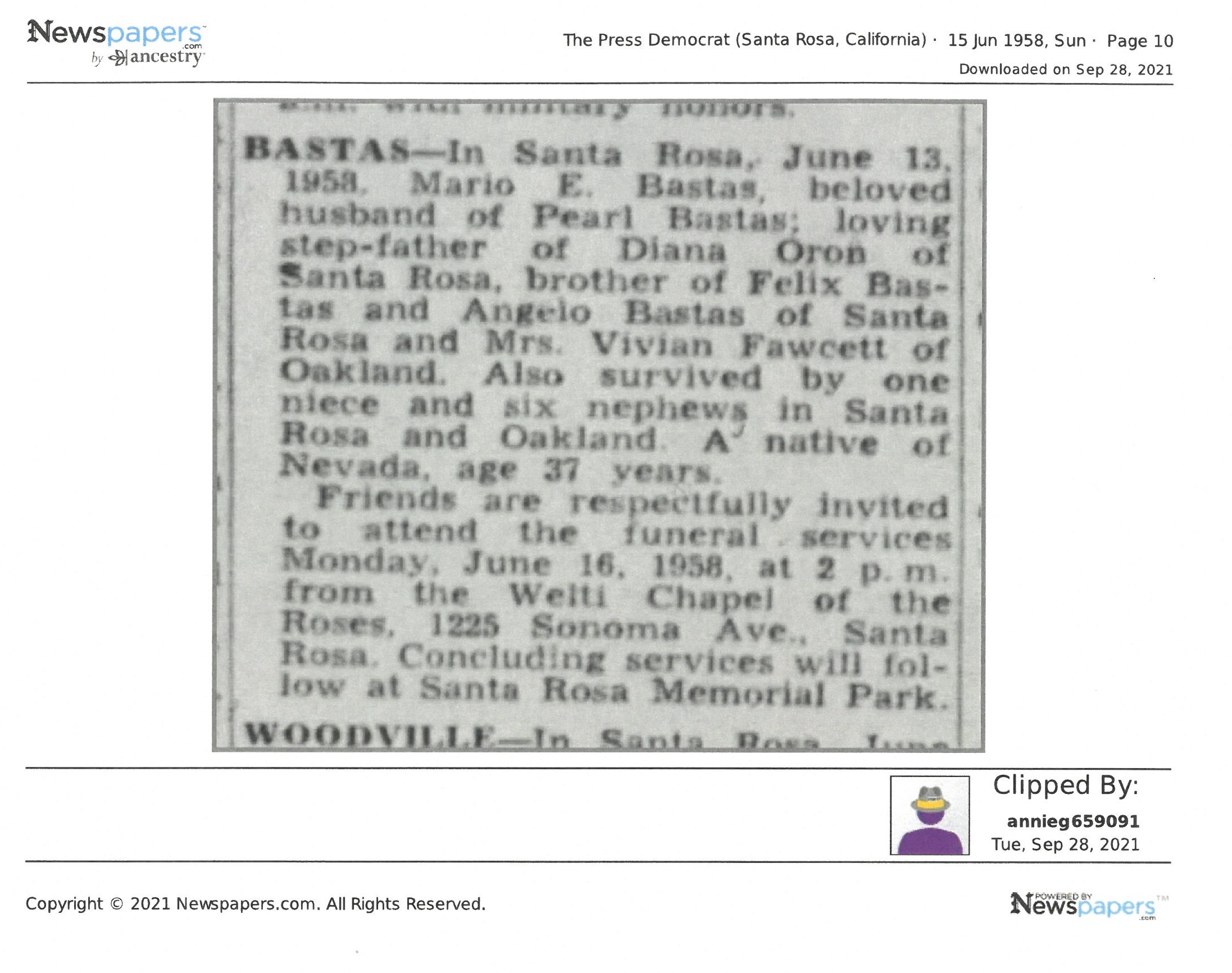 Mario E. Bastas - The Basque Museum & Cultural Center | Boise, ID