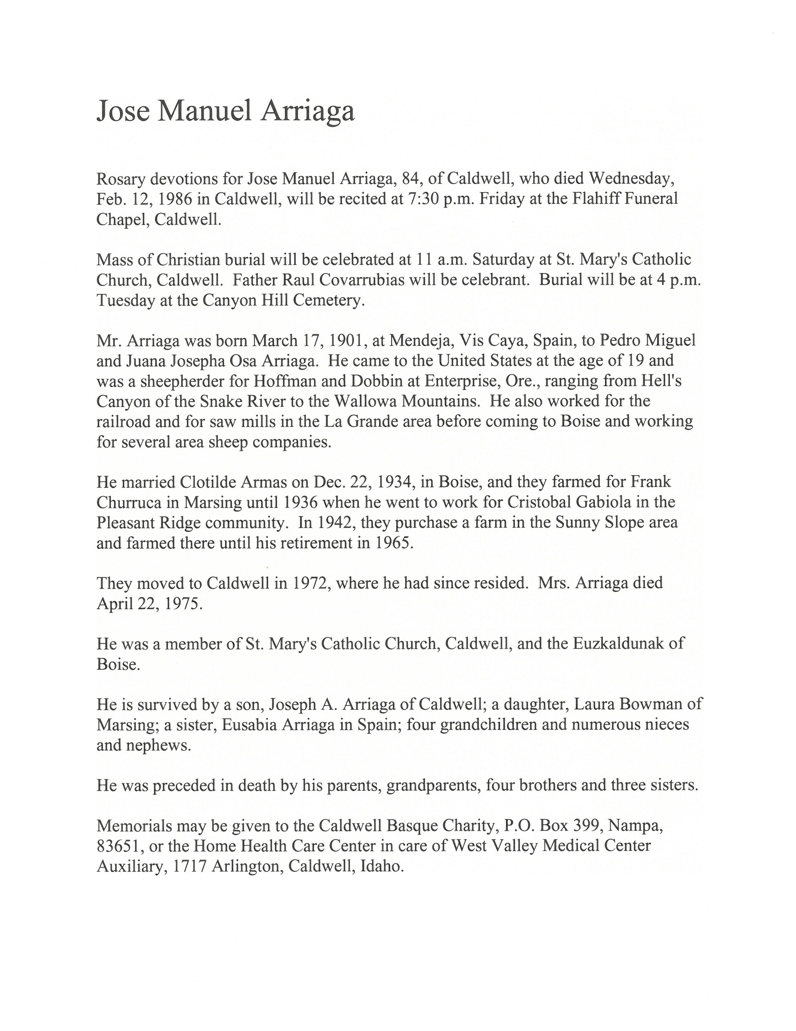 Arriaga, Jose Manuel