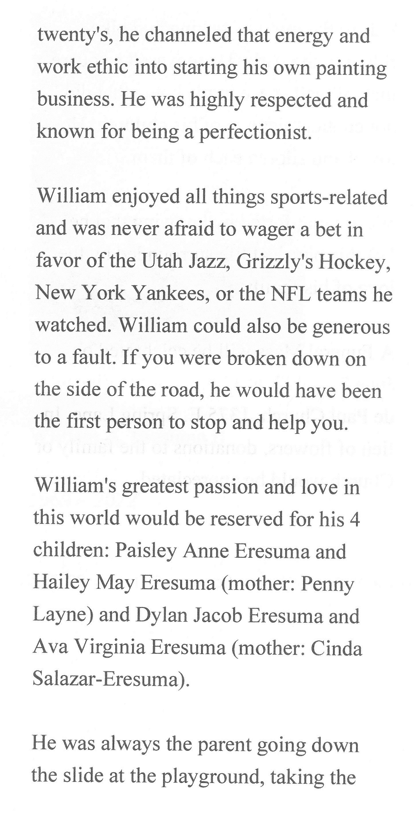 Eresuma II, William A. 3