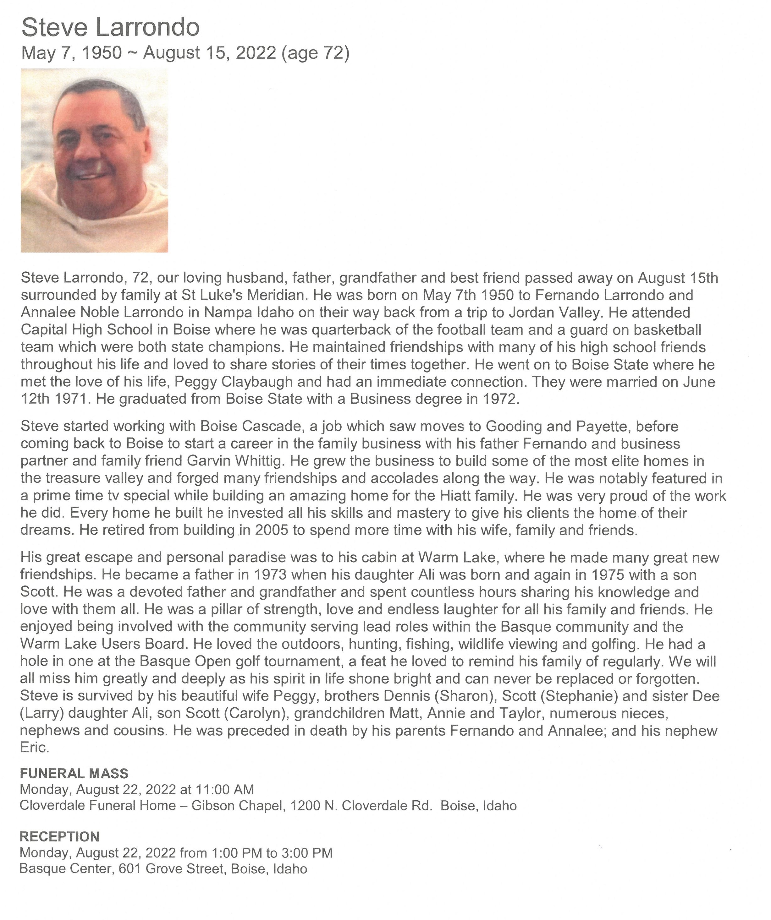 Steve Rondo Steve Larrondo - The Basque Museum & Cultural Center | Boise, ID