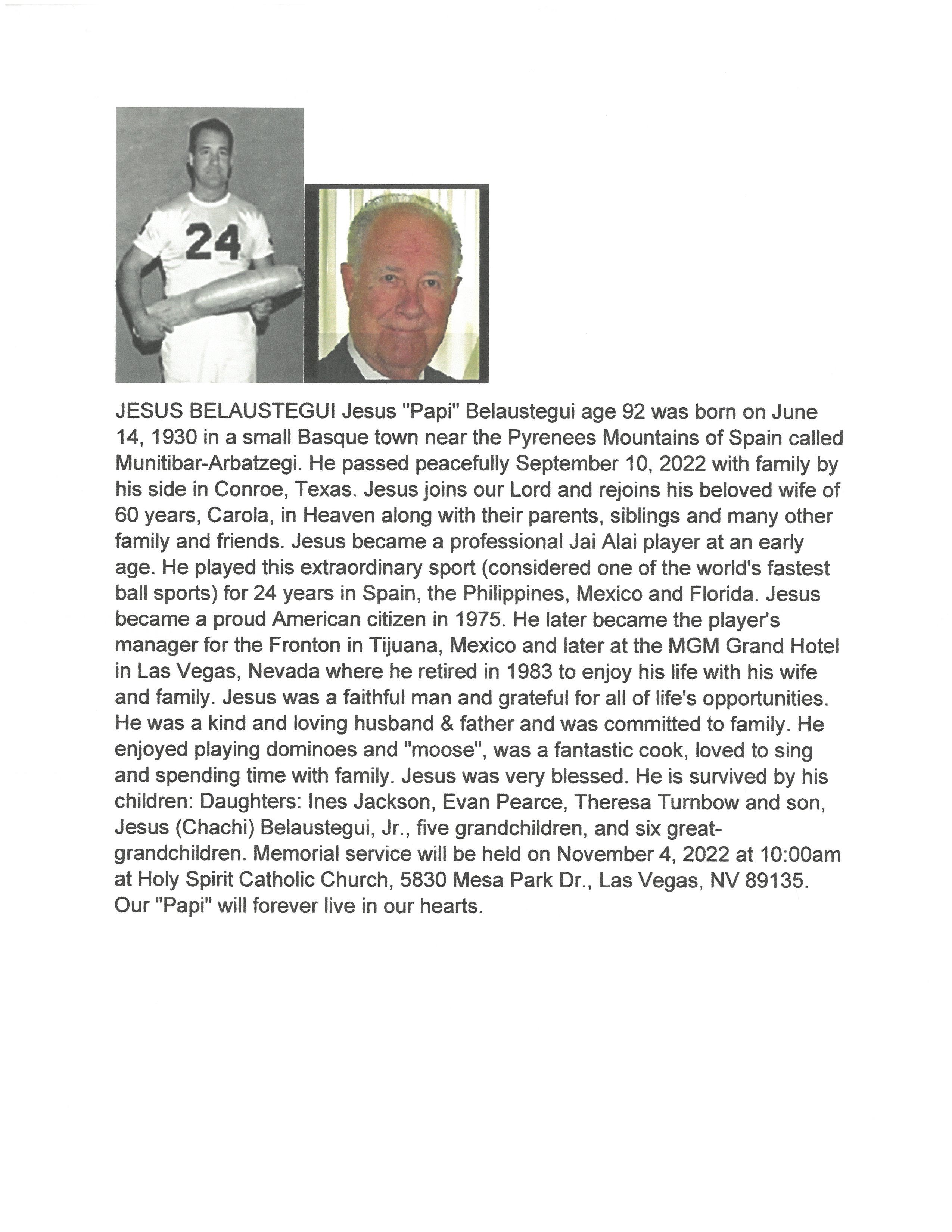 Belaustegui, Jesus (Papi)