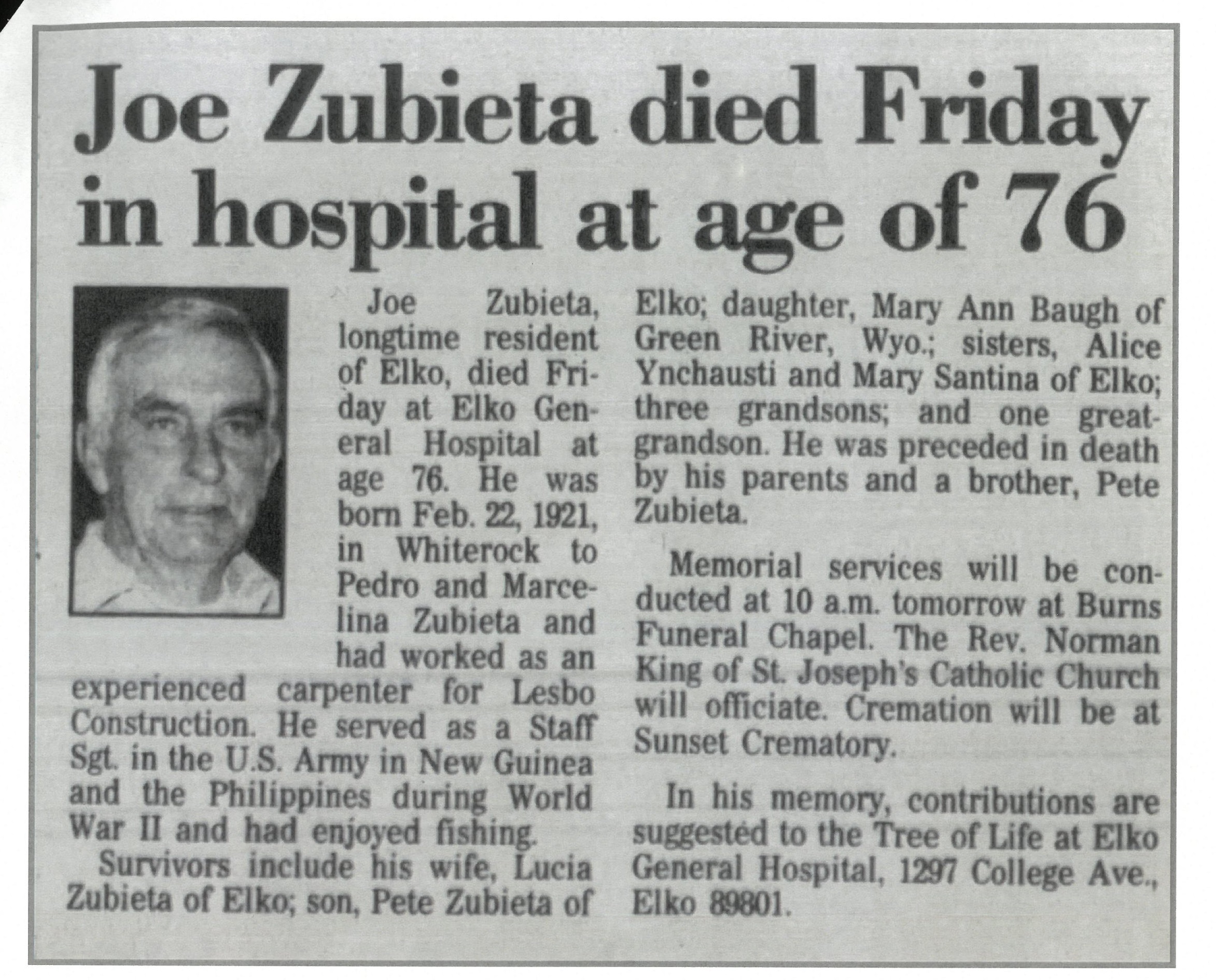 Zubieta_Joe_Obituary