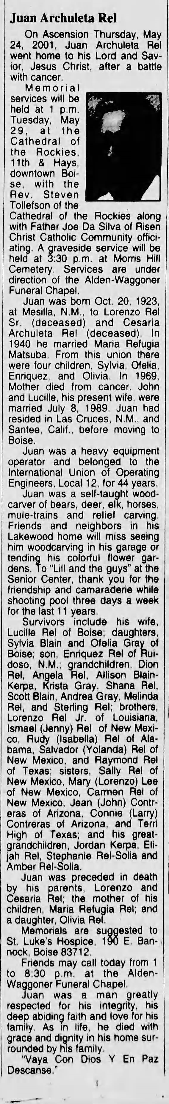 Juan Archuleta Rel The Basque Museum & Cultural Center Boise, ID