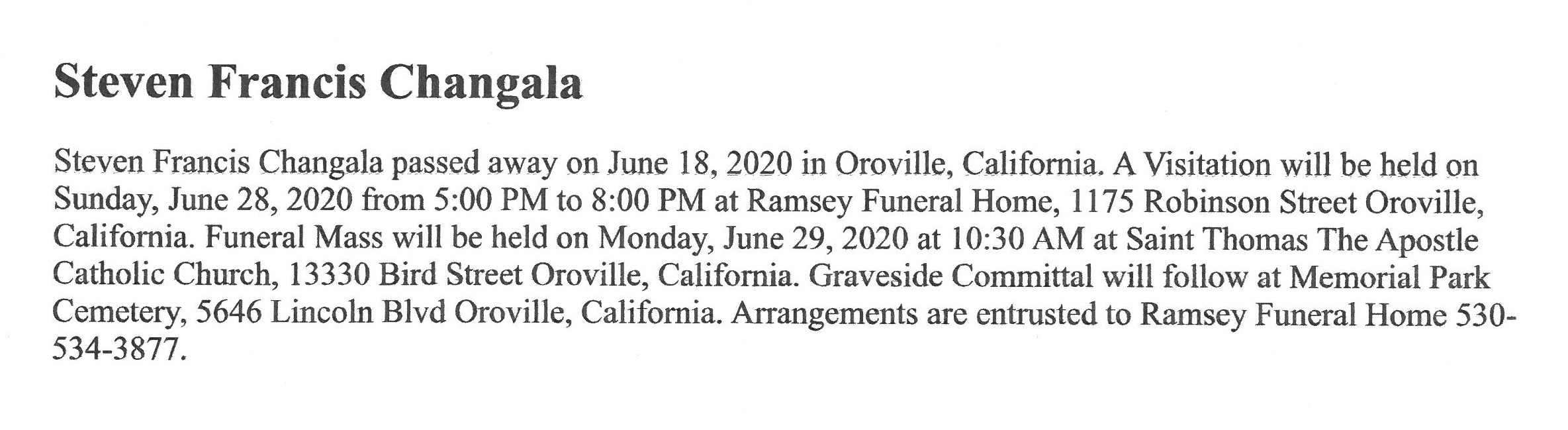 Changala_Steven_Francis_Obituary