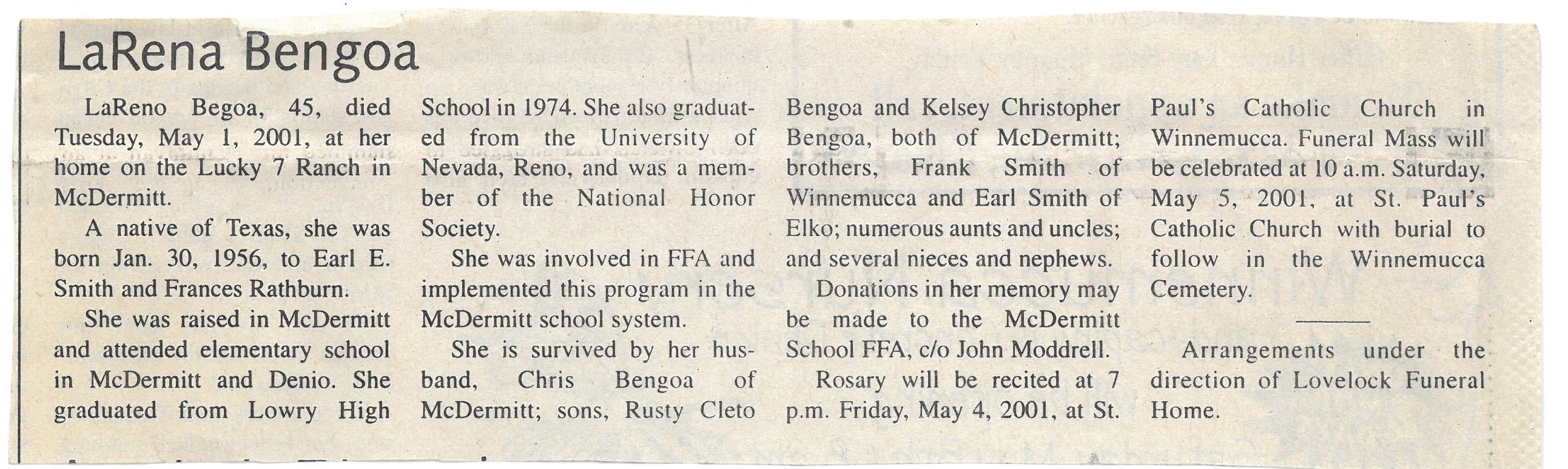 Bengoa_LaRena_Obituary