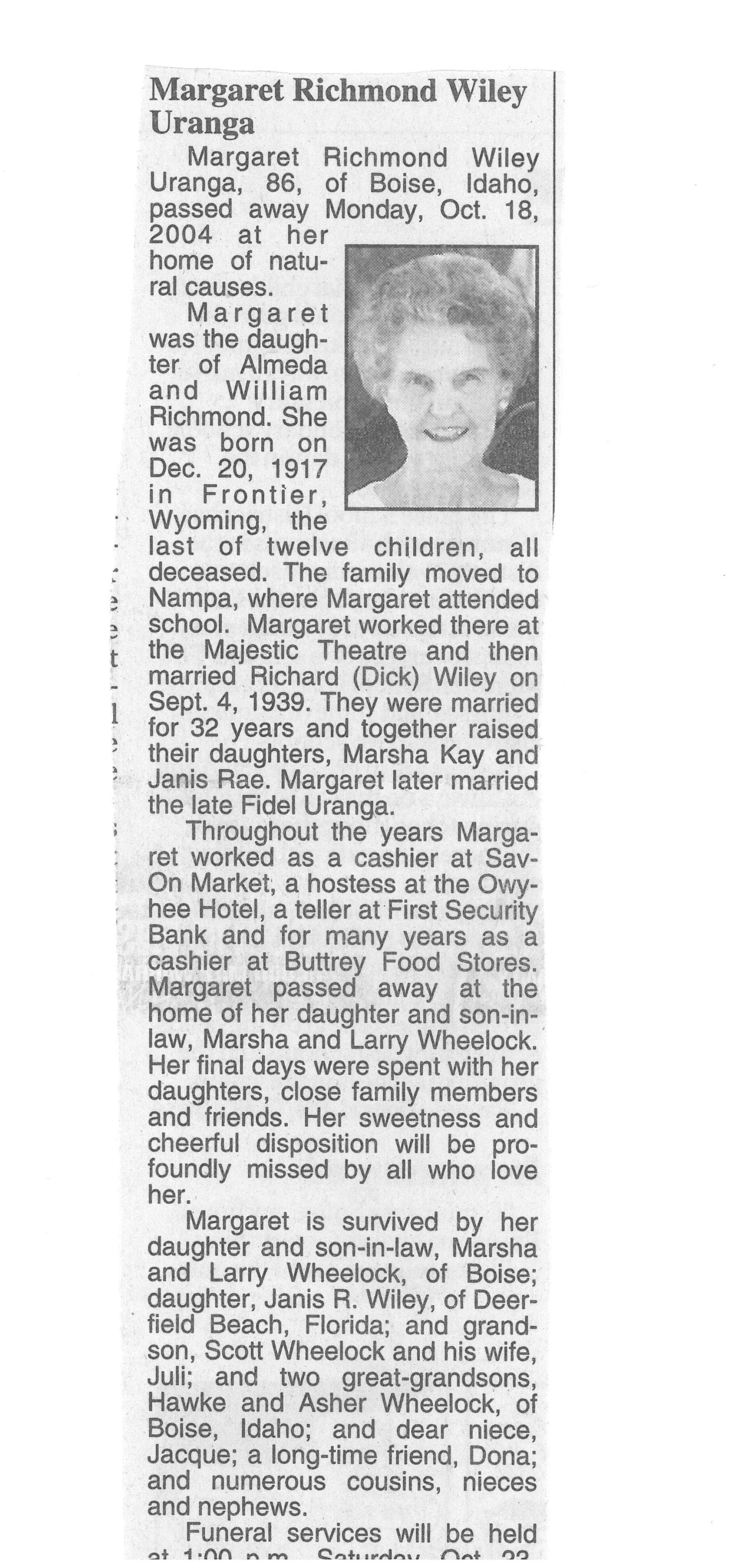 Uranga_Margaret_Richmond_Wiley_Obituary