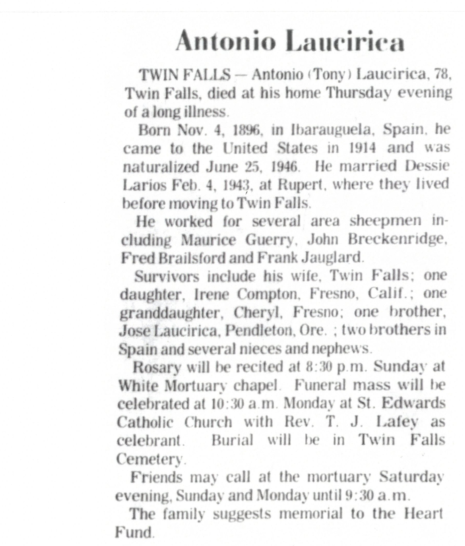 Laucirica_Antonio_Obituary
